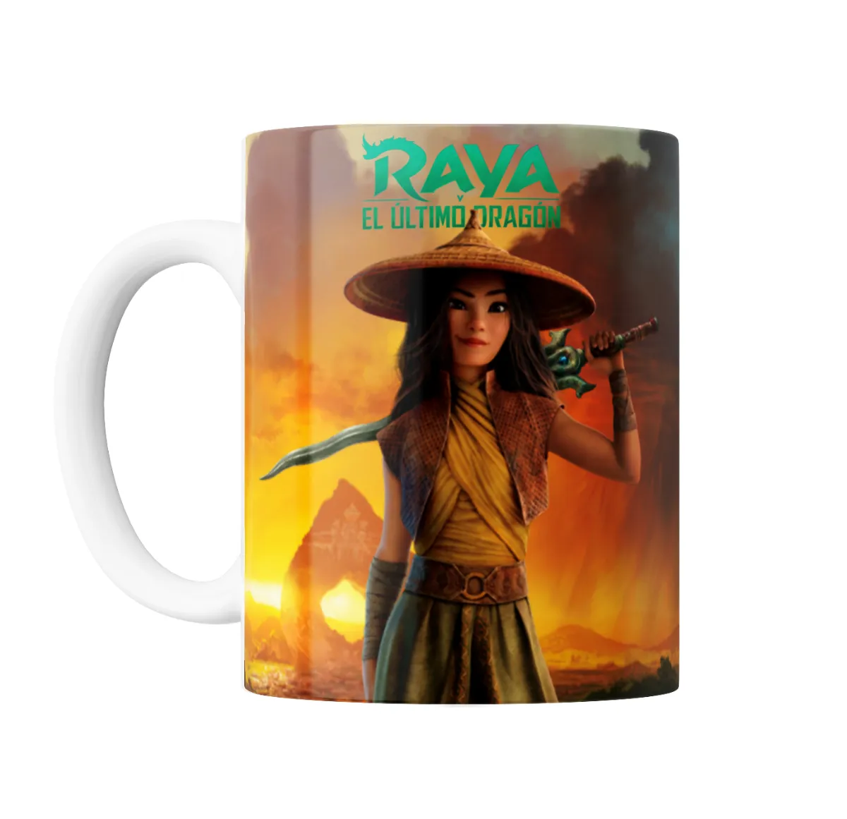 Taza de Cerámica Raya y el último Dragón Raya con Espada - vista 2
