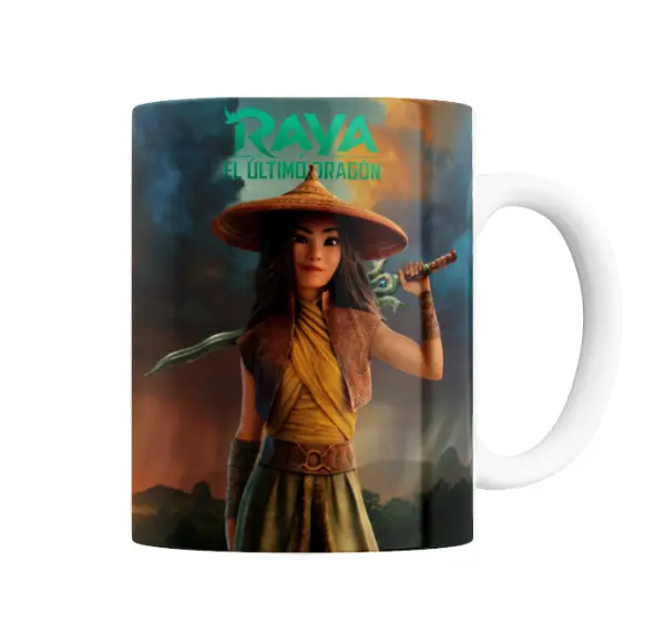 Taza de Cerámica Raya y el último Dragón Raya con Espada