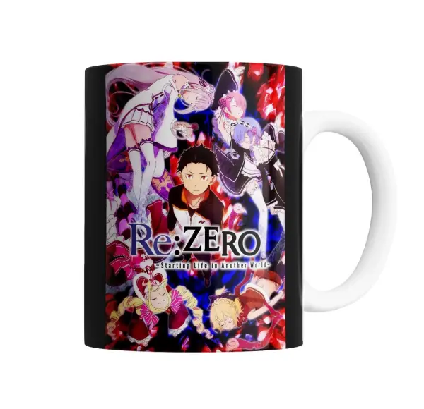 Taza de Cerámica Re:Zero Subaru Emilia Rem Ram