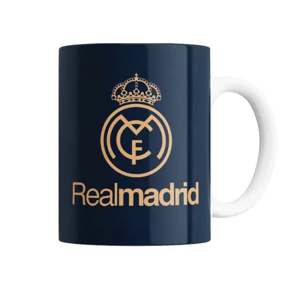 Taza de Cerámica Real Madrid Escudo Dorado