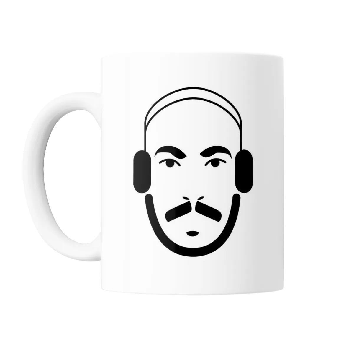 Taza de Cerámica Rebord Auriculares y Bigote - vista 2