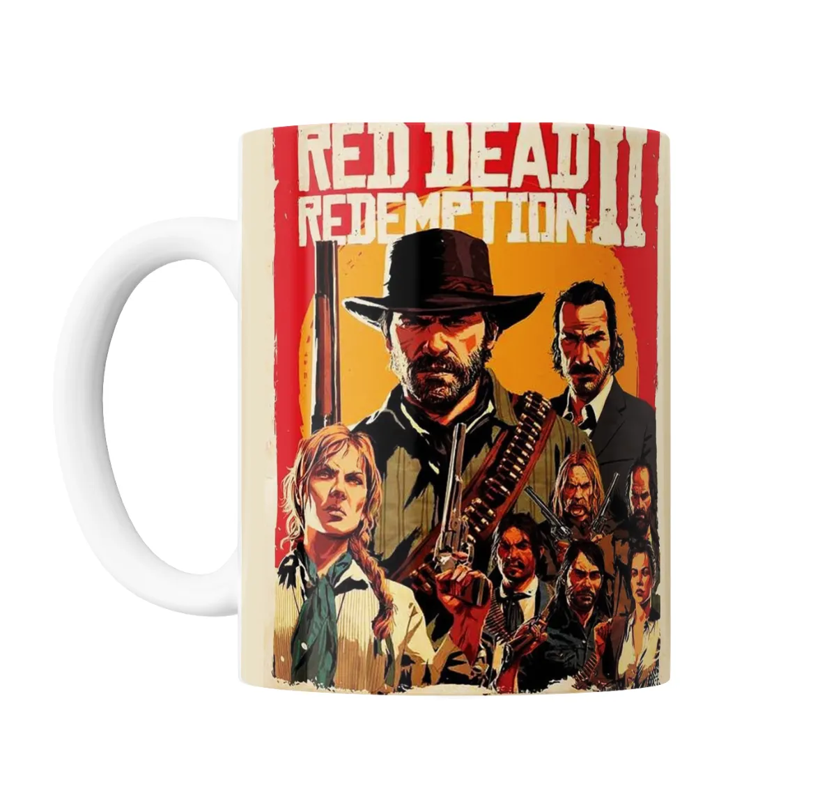 Taza de Cerámica Red Dead Redemption 2 Arthur Morgan y Banda - vista 2