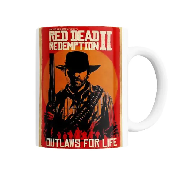 Taza de Cerámica Red Dead Redemption 2 Outlaws for Life