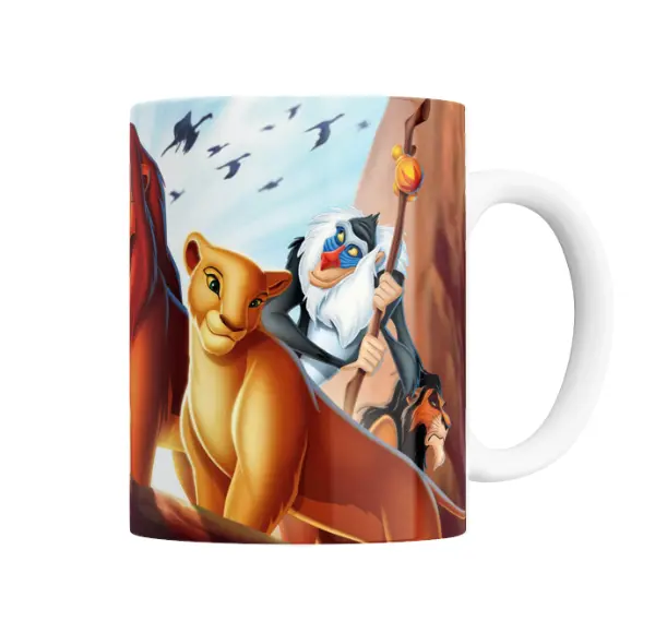 Taza de Cerámica El Rey León Simba Timón y Pumba