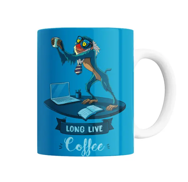 Taza de Cerámica Rey León Rafiki Long Live Coffee