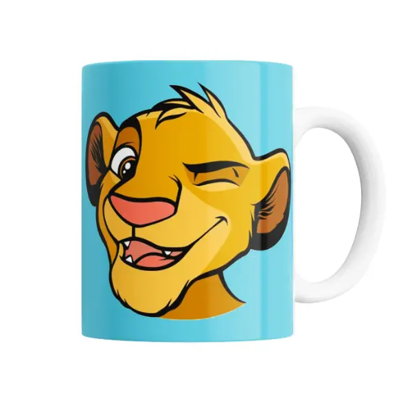 Taza de Cerámica El Rey León Simba Guiño