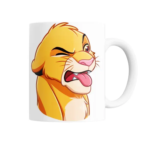 Taza de Cerámica El Rey León Simba Gesto Enojado