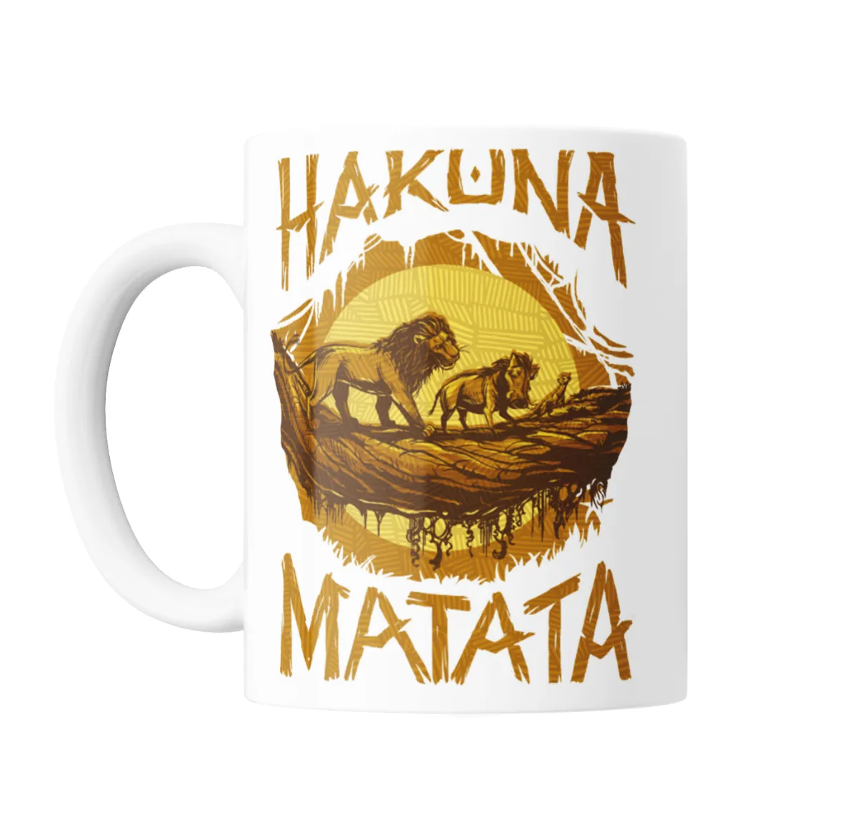 Taza de Cerámica El Rey León Hakuna Matata Simba Mufasa Timón y Pumba - vista 2