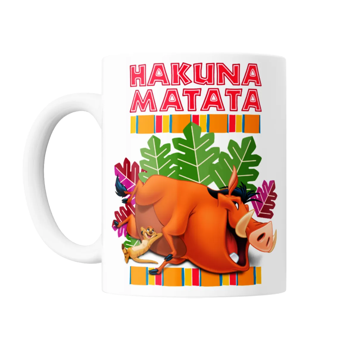 Taza de Cerámica El Rey León Pumba y Timón Hakuna Matata - vista 2