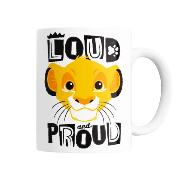 Taza de Cerámica El Rey León Simba Loud and Proud