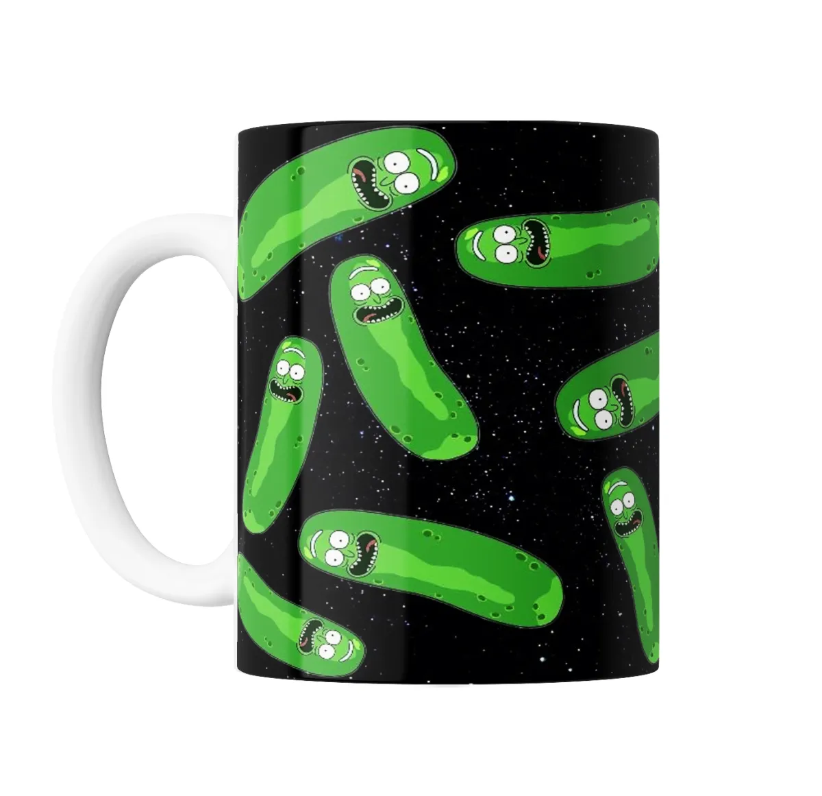 Taza de Cerámica Rick and Morty Pickle Rick Estampado Espacial - vista 2