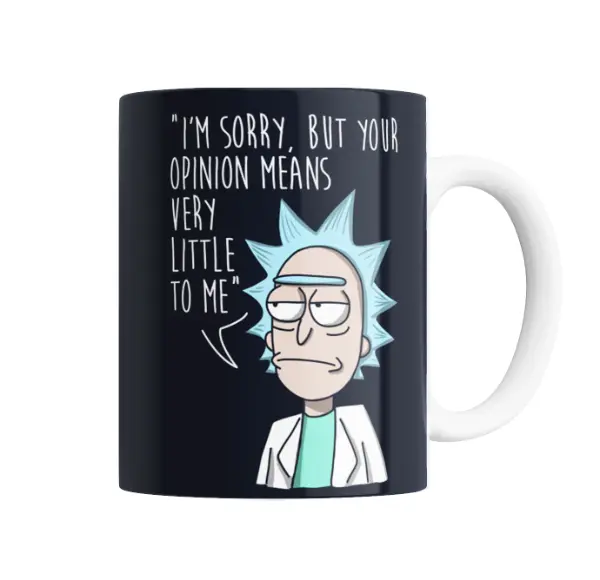 Taza de Cerámica Rick and Morty Rick Opinión Little