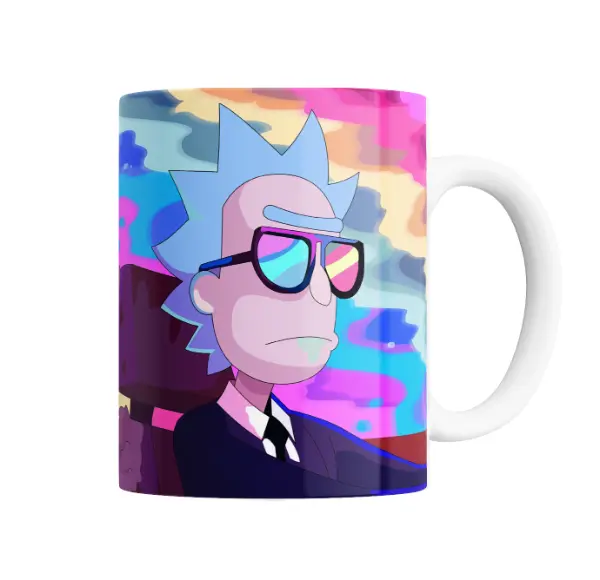Taza de Cerámica Rick and Morty Rick con Lentes Espejados