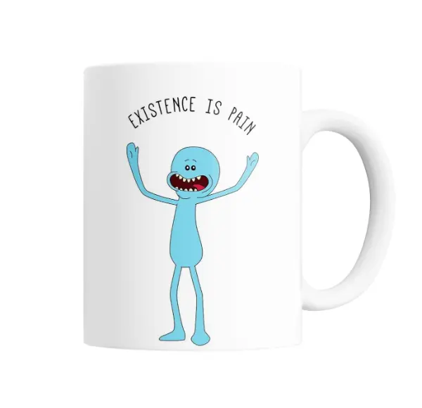 Taza de Cerámica Rick and Morty Mr. Meeseeks Existence is Pain