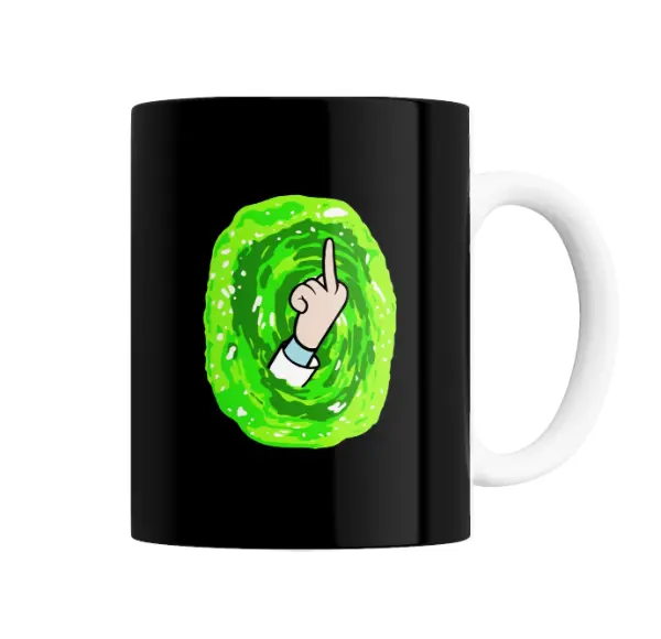 Taza de Cerámica Rick and Morty Rick Asomado al Portal