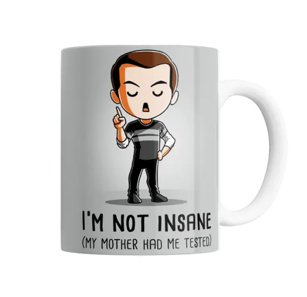 Taza de Cerámica Big Bang Theory Sheldon Cooper I'm Not Insane