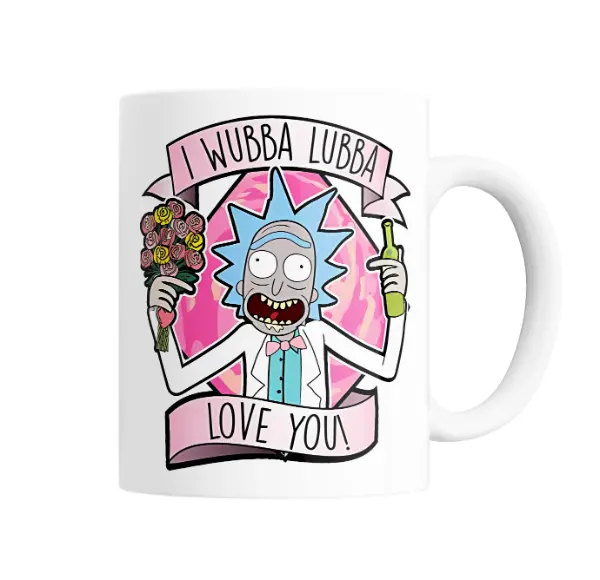 Taza de Cerámica Rick and Morty Rick I Wubba Lubba Love You