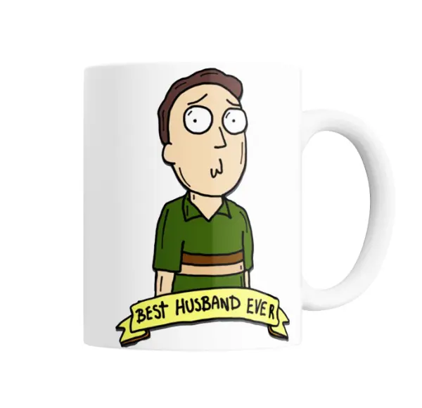 Taza de Cerámica Rick and Morty Jerry Best Husband Ever