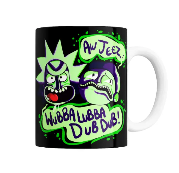 Taza de Cerámica Rick and Morty Wubba Lubba Dub Dub