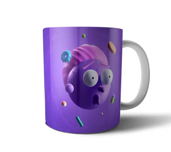 Taza de Cerámica Rick and Morty Morty Violeta