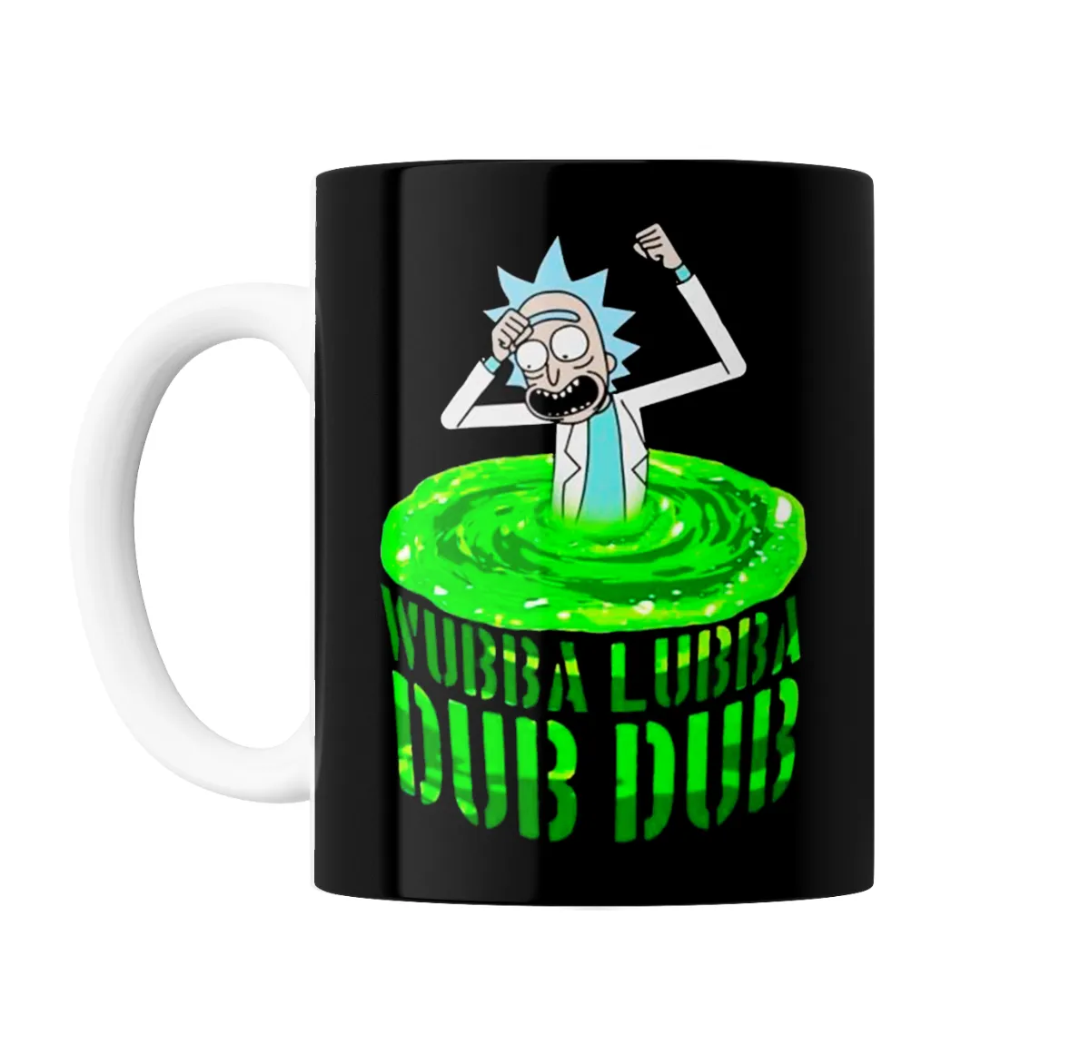 Taza de Cerámica Rick and Morty Rick Portal Wubba Lubba Dub Dub - vista 2
