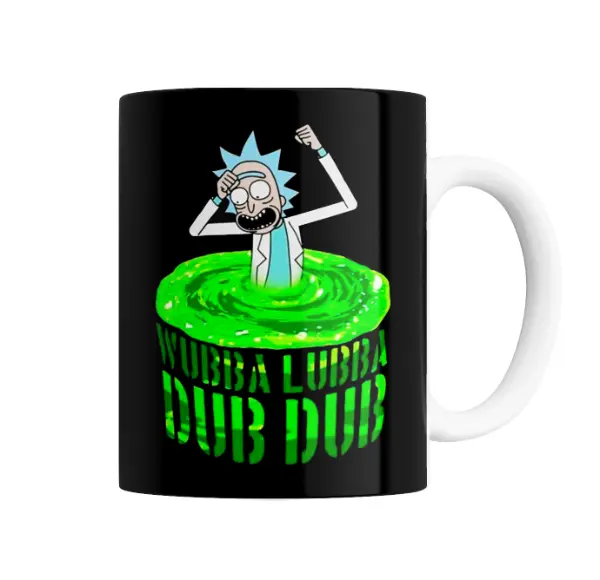 Taza de Cerámica Rick and Morty Rick Portal Wubba Lubba Dub Dub
