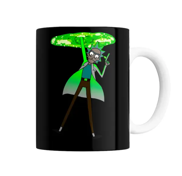 Taza de Cerámica Rick and Morty Rick con Portal Verde