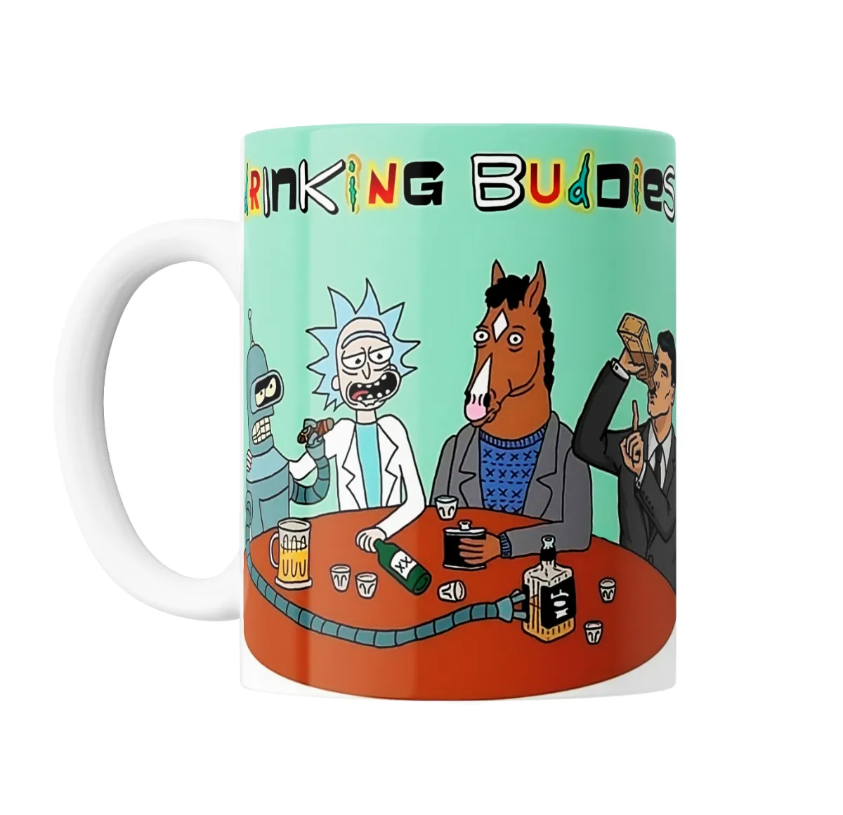 Taza de Cerámica Rick and Morty Drinking Buddies con Bender y BoJack - vista 2