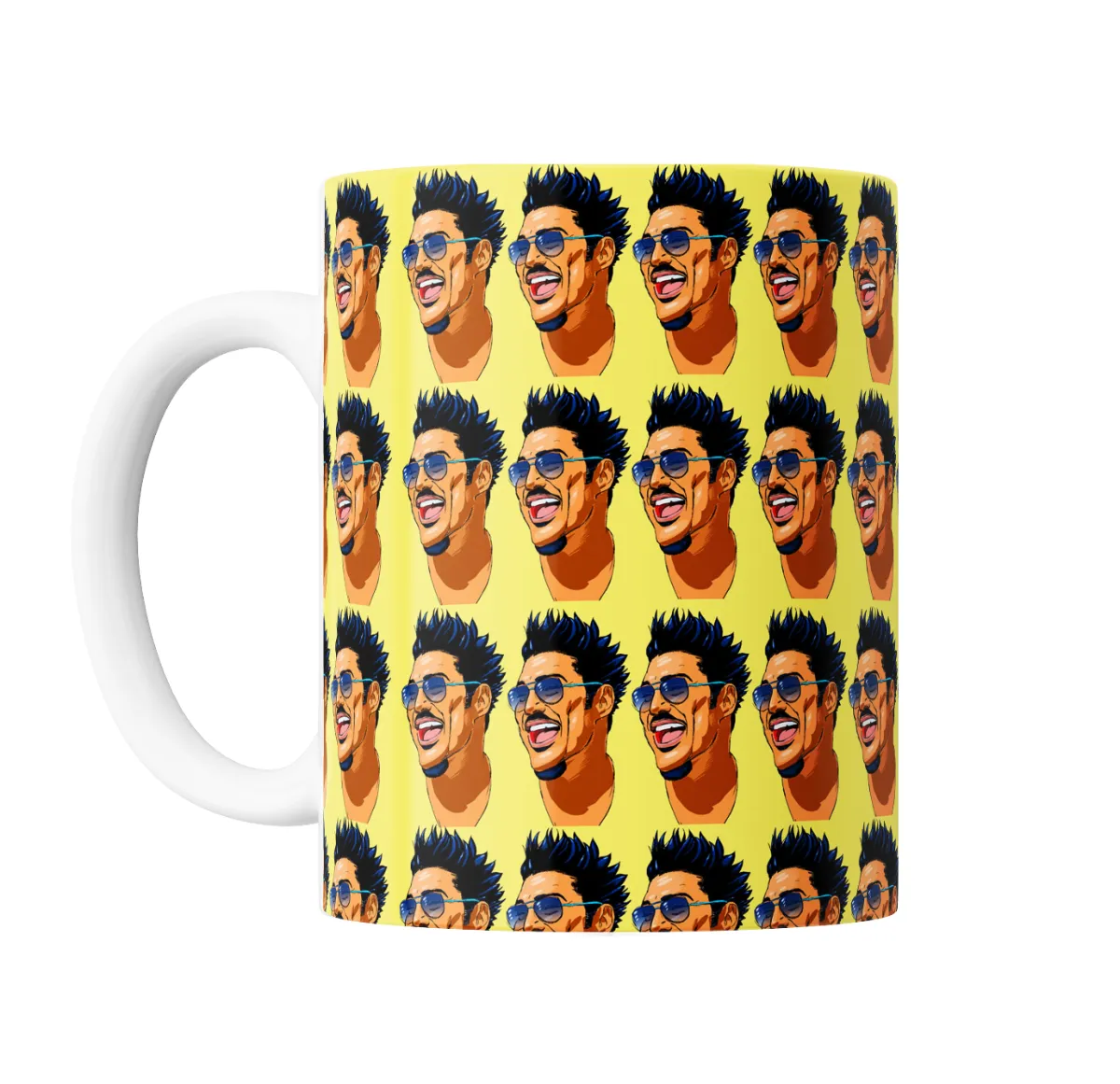 Taza de Cerámica Ricky Fort Patrón Lentes y Lengua Afuera - vista 2