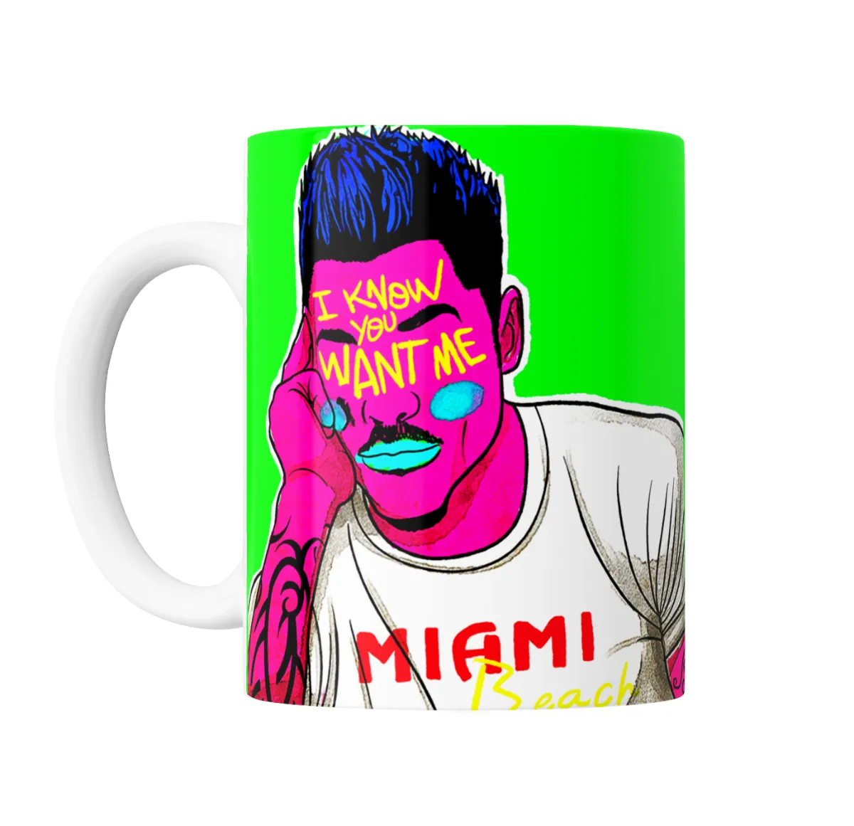 Taza de Cerámica Ricky Fort Miami Beach I Know You Want Me - vista 2