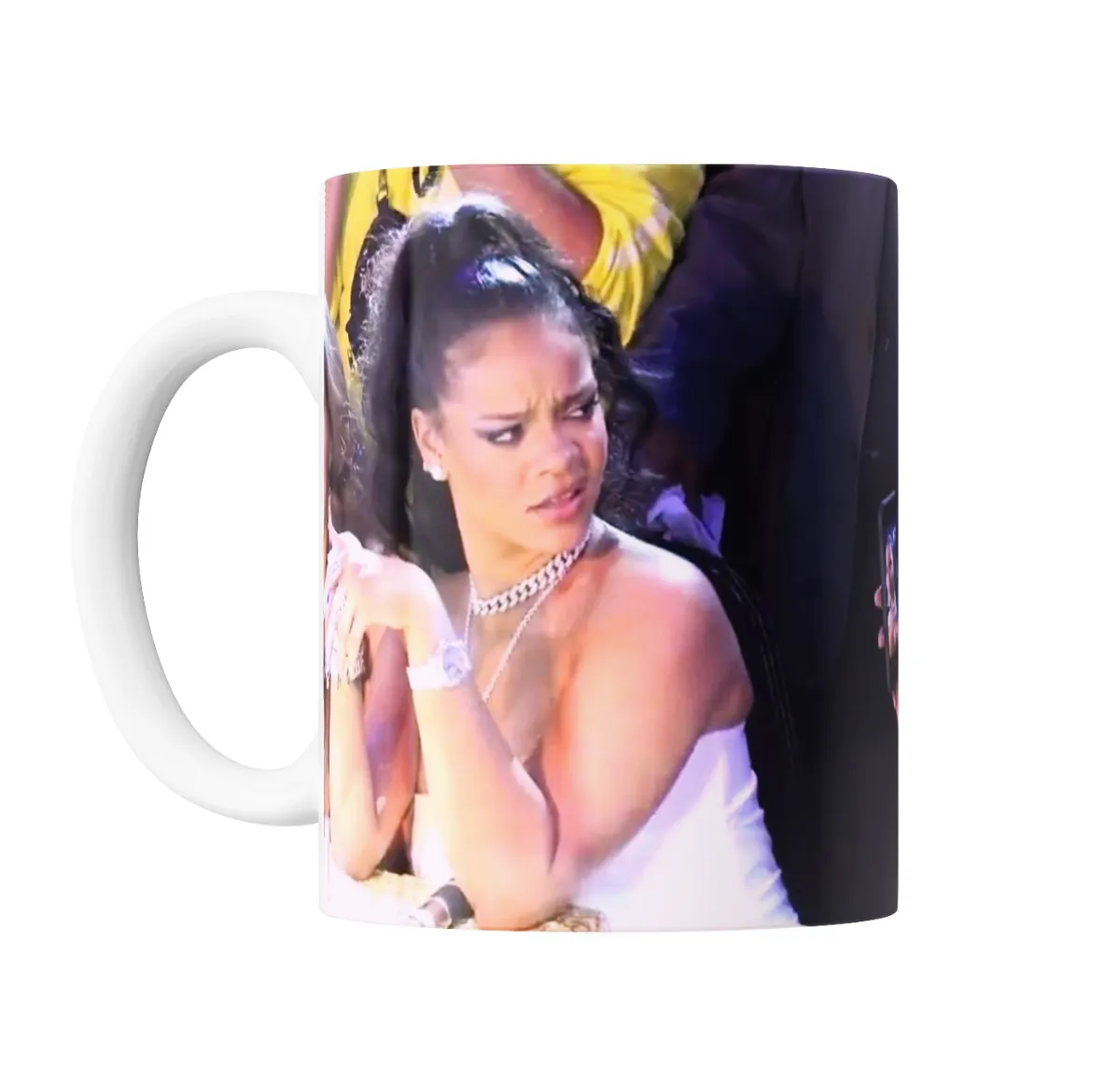 Taza de Cerámica Rihanna Meme Cara Dudosa - vista 2