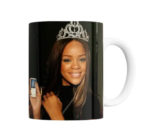 Taza de Cerámica Rihanna Corona y iPod