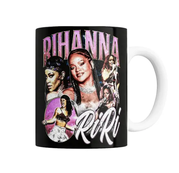 Taza de Cerámica Rihanna Riri Collage Vintage