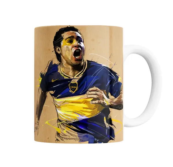 Taza de Cerámica Riquelme Boca Juniors Festejo