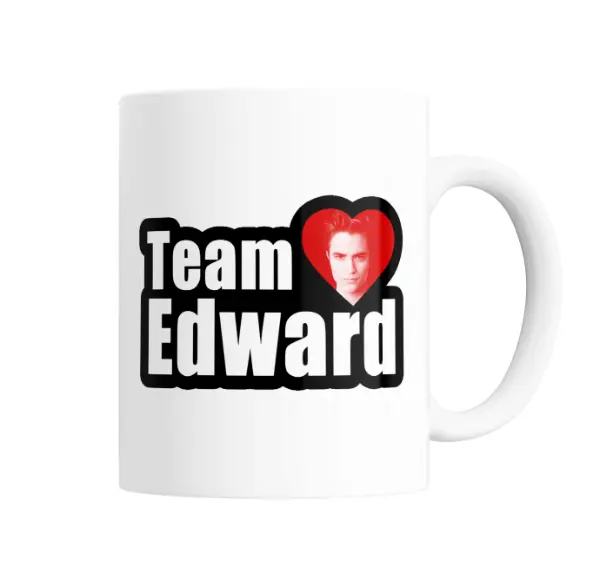 Taza de Cerámica Crepúsculo Team Edward Corazón
