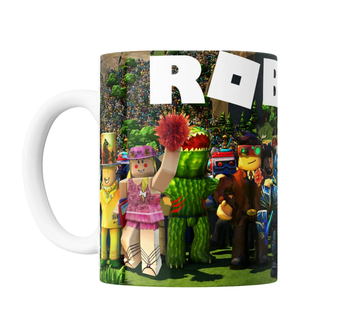 Taza de Cerámica Roblox Personajes Avatares Bosque - vista 2