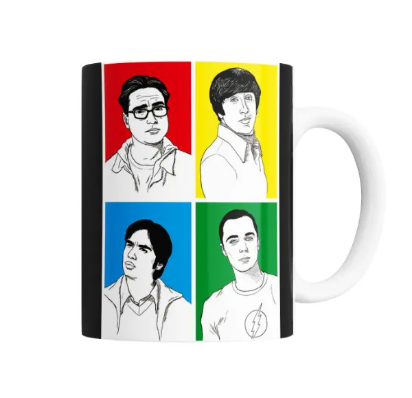 Taza de Cerámica Big Bang Theory Cuarteto Pop Art