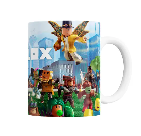 Taza de Cerámica Roblox Personajes Ciudad y Música
