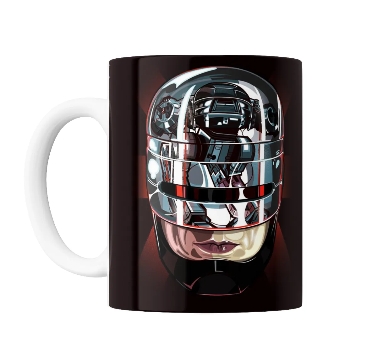 Taza de Cerámica Robocop Casco Transparente Mecánico - vista 2