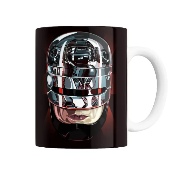Taza de Cerámica Robocop Casco Transparente Mecánico