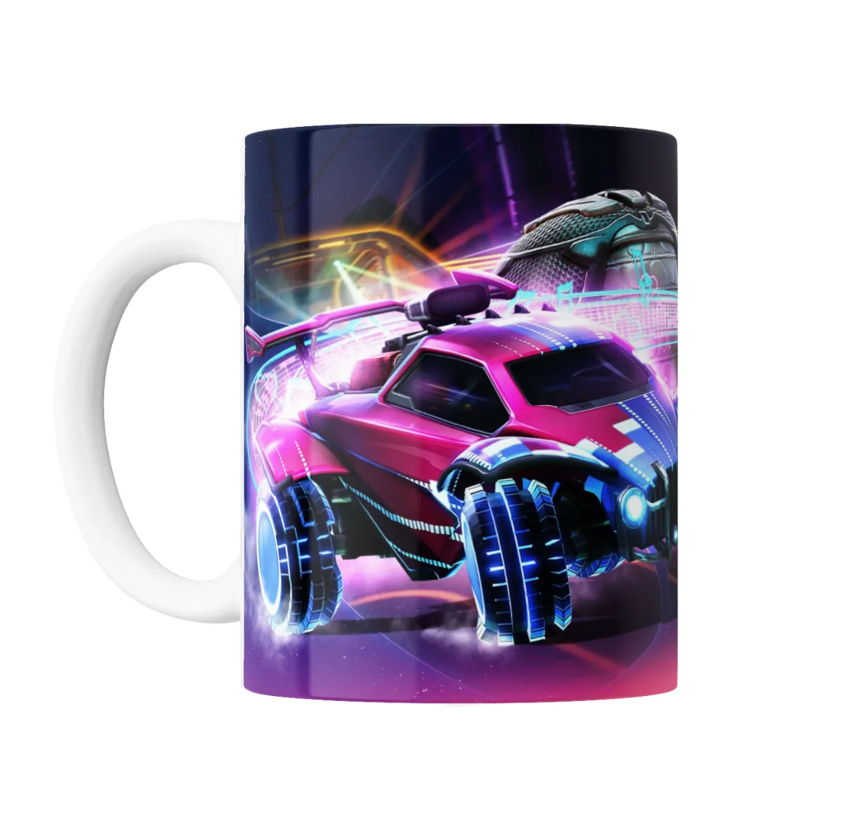 Taza de Cerámica Rocket League Auto Neón - vista 2