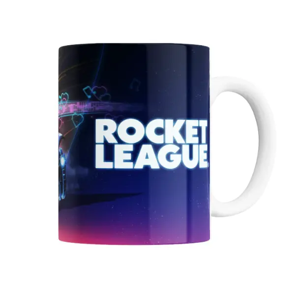 Taza de Cerámica Rocket League Auto Neón