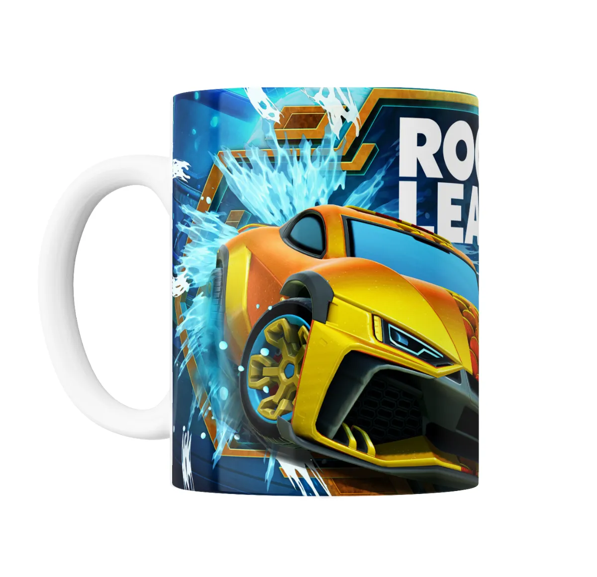 Taza de Cerámica Rocket League Autos Naranja y Azul - vista 2