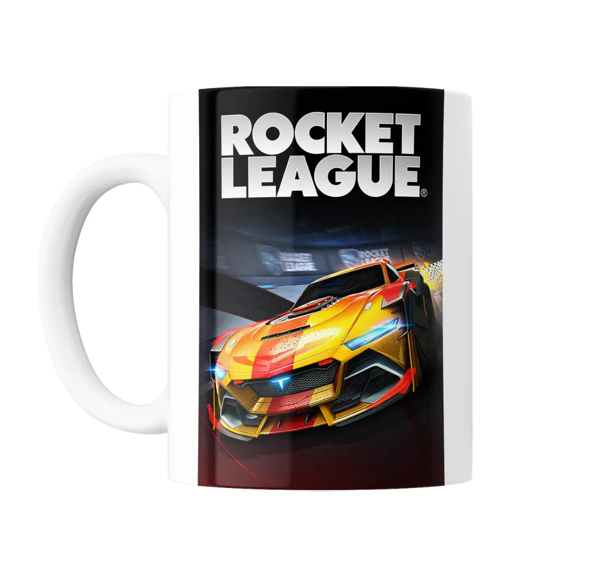 Taza de Cerámica Rocket League Auto Amarillo y Rojo - vista 2