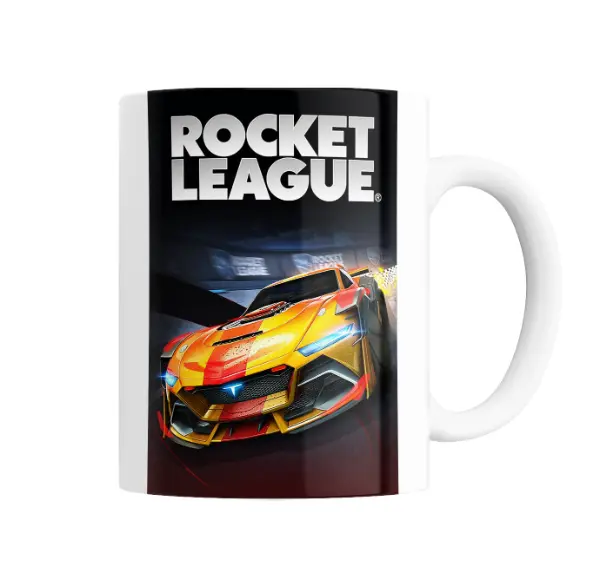 Taza de Cerámica Rocket League Auto Amarillo y Rojo