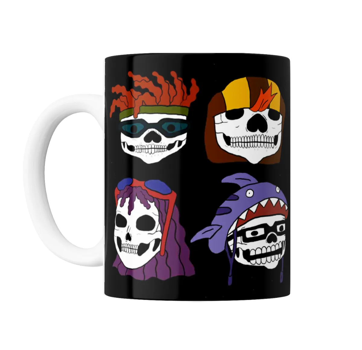 Taza de Cerámica Rocket Power Calaveras Peinados - vista 2
