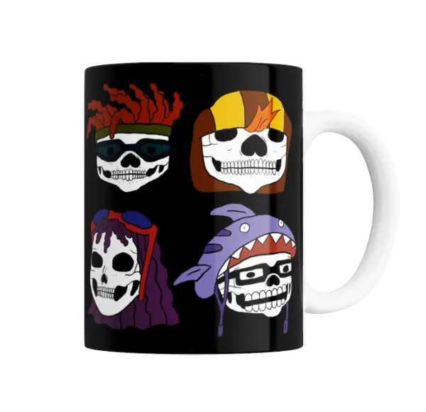Taza de Cerámica Rocket Power Calaveras Peinados
