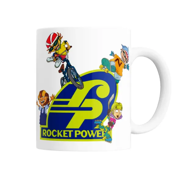 Taza de Cerámica Rocket Power Logo y Personajes