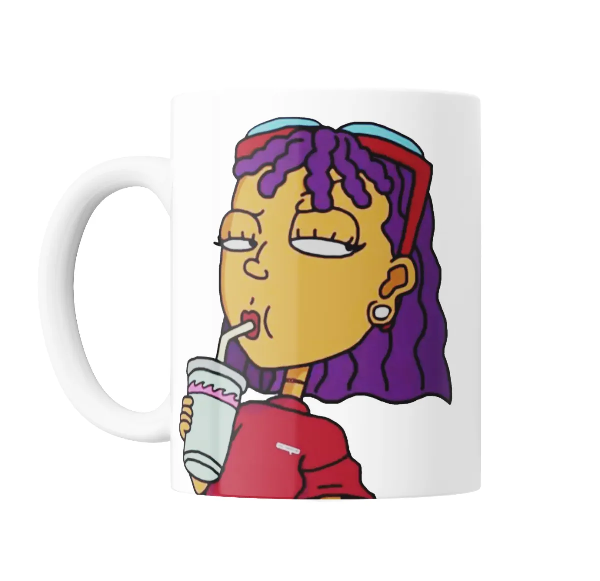 Taza de Cerámica Rocket Power Regina Personaje Rulos Violetas Batido - vista 2