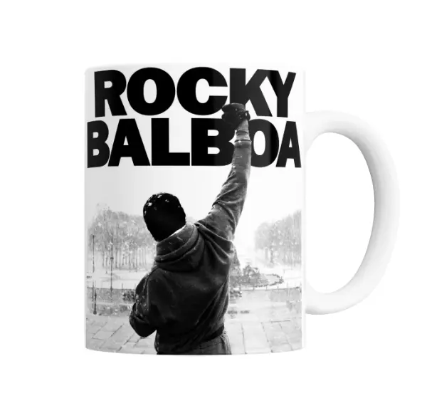 Taza de Cerámica Rocky Balboa Puño en Alto